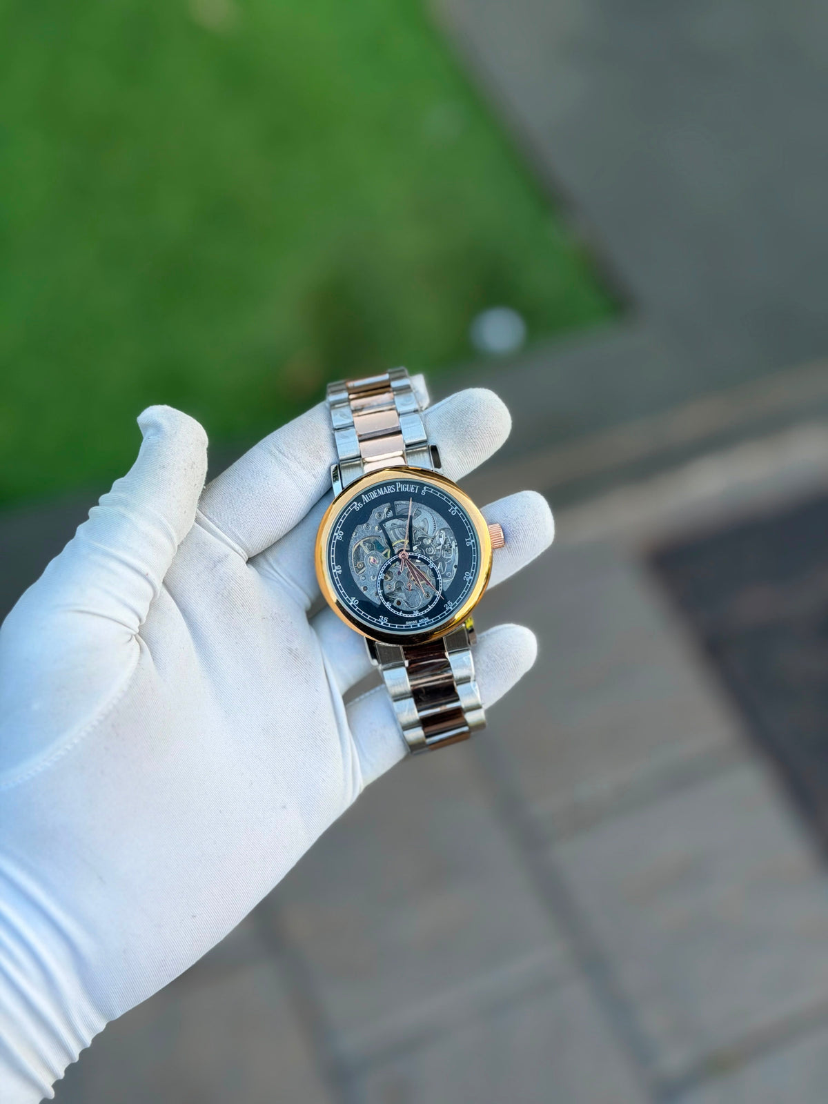 Analog Automatic Mechanical Wrist Watch for Men – Skeleton Dial Design, Classic Hand Wind Watch for Daily Wear, Business, Travel, and Casual Use
