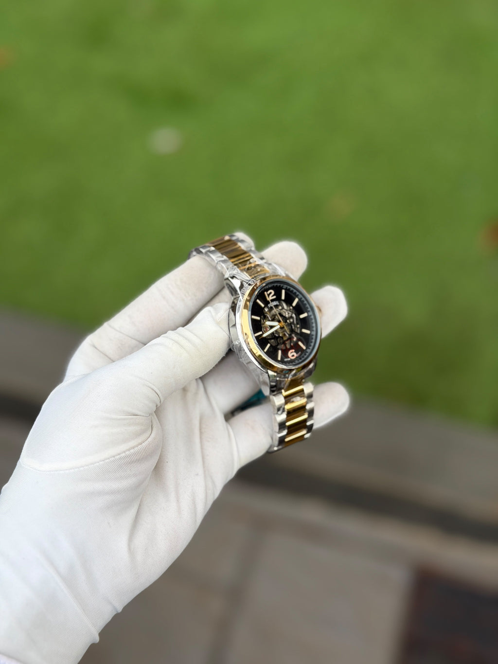 Men's Luxury Skeleton Automatic-Style Watch – Premium Metal Bracelet