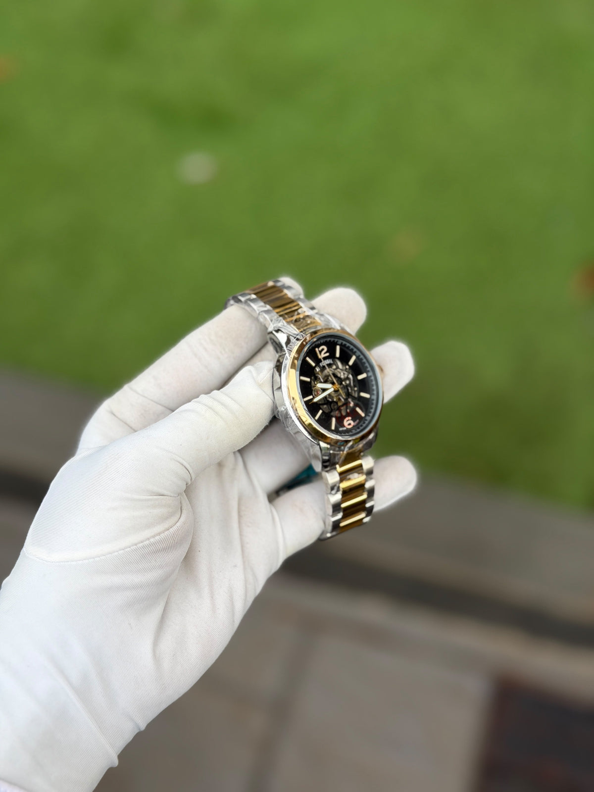 Men's Luxury Skeleton Automatic-Style Watch – Premium Metal Bracelet