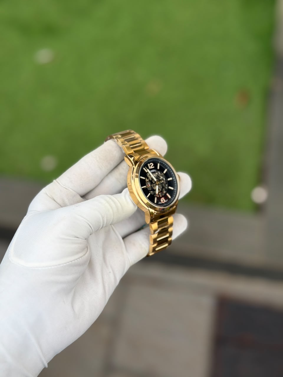 Men's Luxury Skeleton Automatic-Style Watch – Premium Metal Bracelet