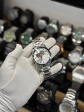 Silver Skeleton Automatic Watch