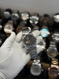 Black Open-Heart Automatic Stainless Steel Watch