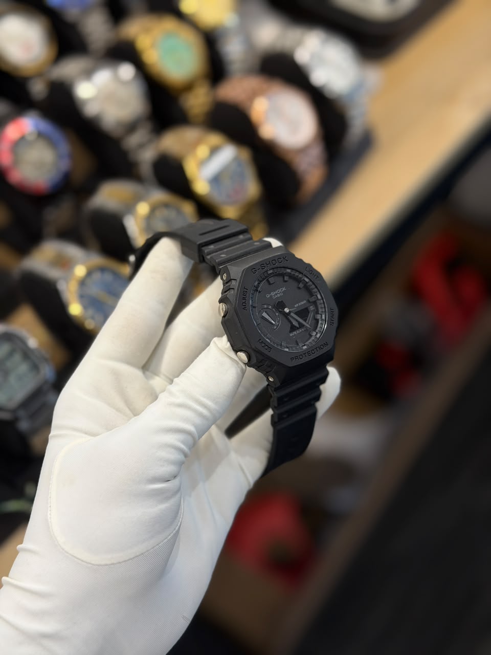 All-Black Analog-Digital Sports Watch