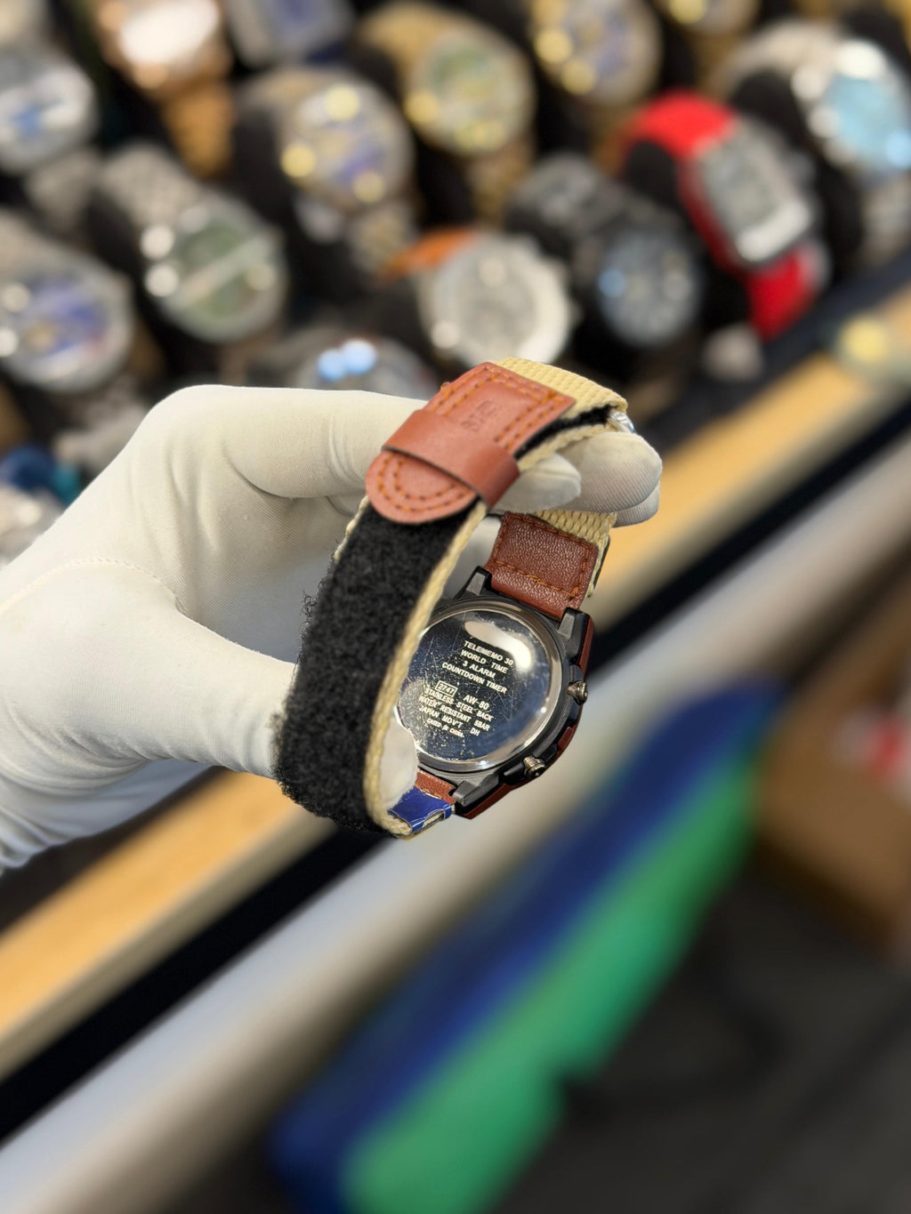 Rugged Analog-Digital Sports Watch with Fabric Strap