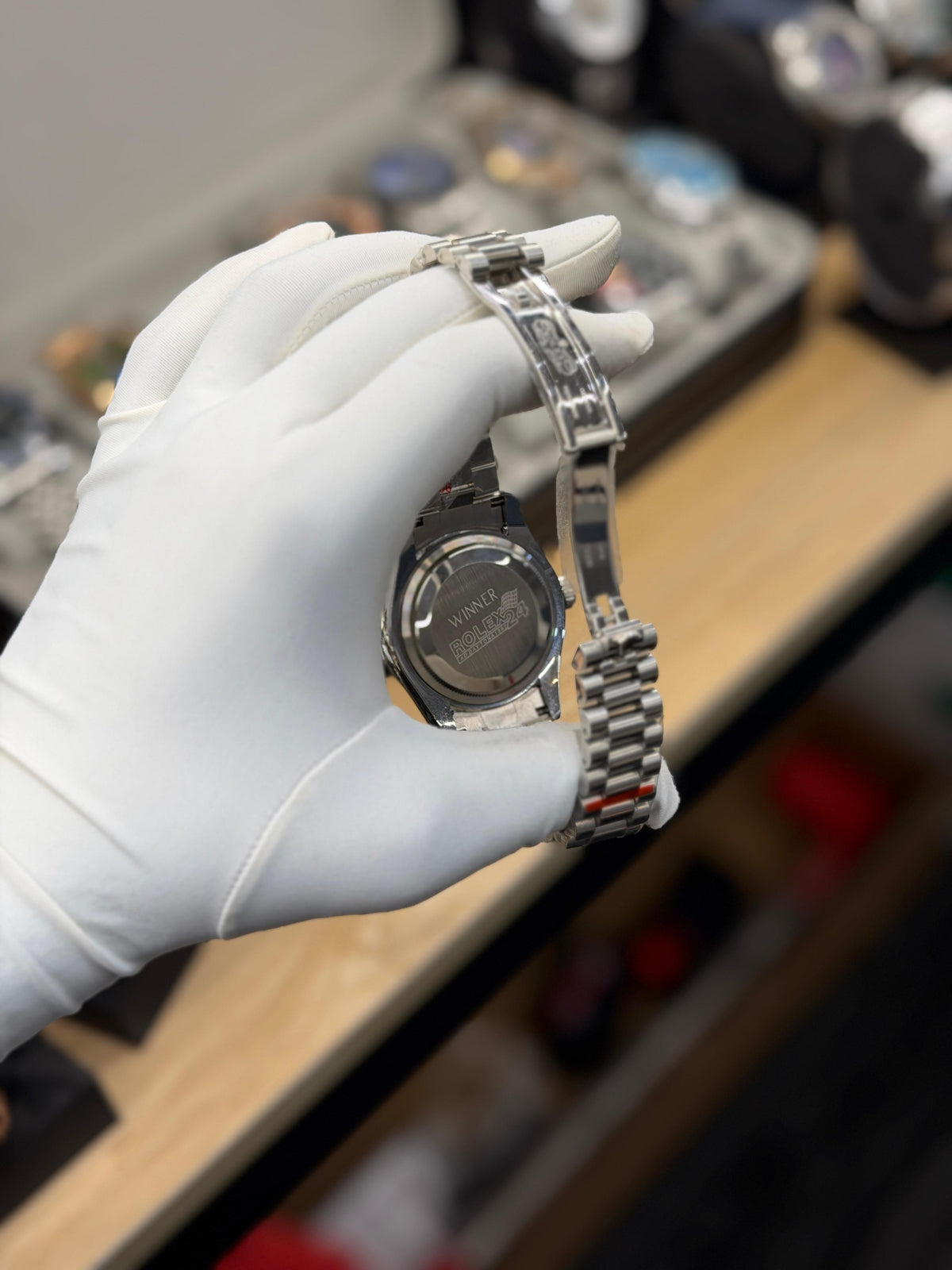 Classic Silver & Blue Dial Day-Date Analog Automatic Watch