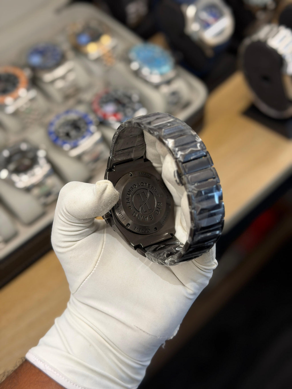 Luxury Gunmetal Skeleton Dial Watch for Men