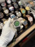 Men's Emerald Green Dial Watch – Silver Edition
