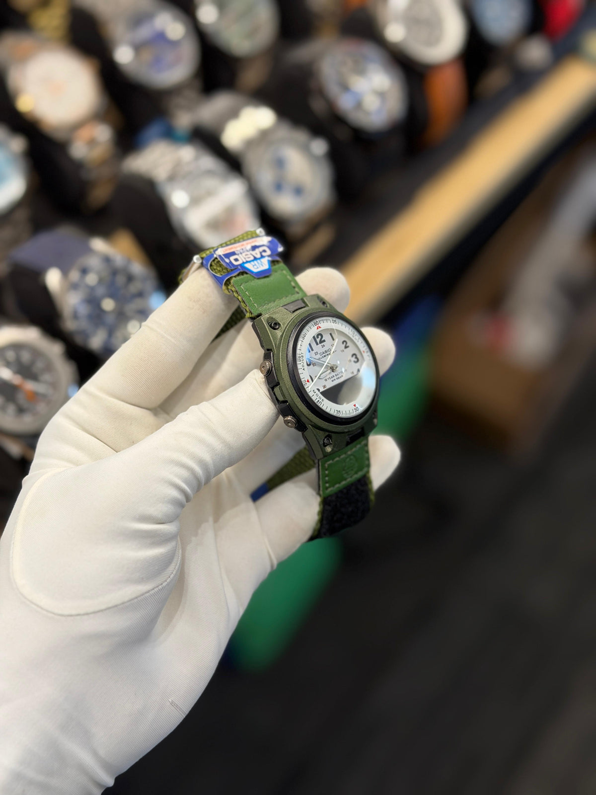 Rugged Analog-Digital Sports Watch with Fabric Strap