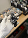 Men's Black & Green Skeleton Dial Analog Watch