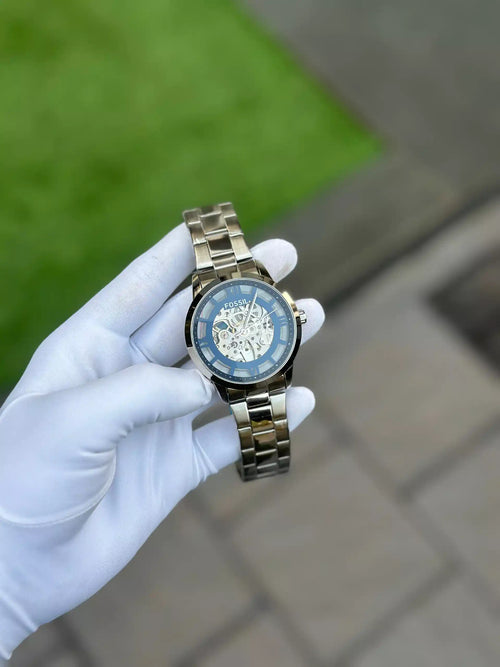 Analog Automatic Mechanical Wrist Watch for Men – Skeleton Dial Design, Classic Hand Wind Watch for Daily Wear, Business, Travel, and Casual Use